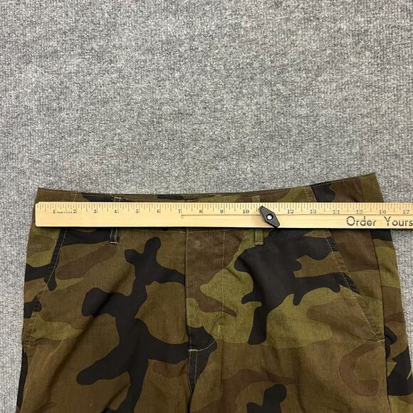 Dixxon Shorts Mens 30 Green Camouflage Stretch Logo Pockets Mid Rise Zip Fly - Picture 8 of 11